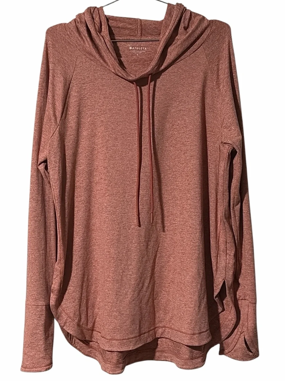 Athleta Walnut Brown/Hearth Rose Uptempo Hoodie Sweatshirt - Picture 2 of 5